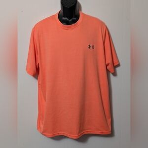 Men's Under Armour Heat Gear Short Sleeve Neon Orange Workout Size 2XL